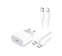 Chargeur Charge Rapide 25W + Câble 100 cm + câble 200 cm USB C Lightning compatible iPhone 14 - 14 PLUS - 14 PRO - 14 PRO MAX - 13 - 13 MINI - 13 PRO