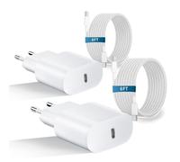 Chargeur Charge Rapide 2Pack pour iPhone 17/16/16 Pro/16Pro Max/16 Plus/15/15 Pro/15Pro Max/15 Plus,30W USB C,Adaptateur Secteur avec câble de 6FT