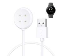Chargeur Compatible avec Google Pixel Watch 3/Pixel Watch 2, Station de Charge Magnétique avec Câble de Chargement USB-C de 1M pour Fitbit Ace LTE/Versa 4/3/Sense 2/Sense (Blanc, 50cm)