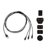 Chargeur complet avec câble micro usb 2 ports Whis Noir TU