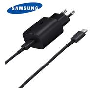 acce2s Chargeur Complet pour Samsung Galaxy A57 A37 A56 A26 A36 A07 A16 A52s A53 A06 A55 A35 A25 A15 A05s A31 A12 A52 5G A21s A02s A51 5 A41 A42 A70 A71 A8 2018 A80 A20e .. 25W Cable USB-C 120 cm