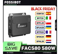 Chargeur d'alternateur FOSSiBOT FAC580 580W pour centrale électrique FOSSiBOT, compatibilité polyvalente, charge à haute efficacité, refroidissement FAC580-Noir