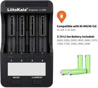 Chargeur De Batterie 18650 Liitokala Lii-500 Chargeur Rapide Avec Écran Lcd Adaptateur 12v2a Inclus Prise En Charge De La Sortie Usb Pour 14500 21700 Li-Lion Aa Aaa Ni-Mh Ni-Cd,4 Baies