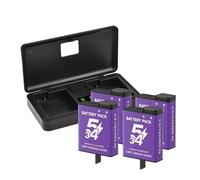 Chargeur de Batterie 2250 mAh for caméra Action 5 Pro / 4/3, Compatible avec DJI(4 Battery 1 Charger)