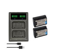 Chargeur De Batterie 2280mAh for NP-FZ100 NPFZ100 NP FZ100, Compatible avec Sony NP-FZ100, BC-QZ1, Sony A9, A7R III, A7 III,A6600(2 Battery 1 Charger)