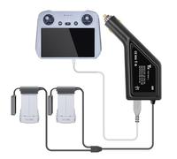 Chargeur de Batterie 3 en 1, Compatible avec DJI Mini 4 Pro/Mini 3 Pro, Adaptateur de Chargeur de Voiture Double USB à Charge Rapide, Compatible avec Les Accessoires de contrôle DJI RC