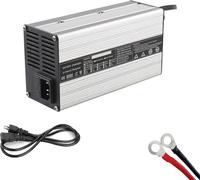 Chargeur De Batterie 36v 10a Chargeur De Batterie Au Plomb 500w avec Refroidissement Et Pinces Crocodiles avec Plusieurs Fonctions De Protection pour Voitures, Fauteuils Roulants, Bateau, Plug I