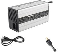 Chargeur De Batterie 36v 10a Chargeur De Batterie Au Plomb 500w avec Refroidissement Et Pinces Crocodiles avec Plusieurs Fonctions De Protection pour Voitures, Fauteuils Roulants, Bateau, Plug P