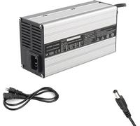 Chargeur De Batterie 36v 10a Chargeur De Batterie Au Plomb 500w avec Refroidissement Et Pinces Crocodiles avec Plusieurs Fonctions De Protection pour Voitures, Fauteuils Roulants, Bateau, Plug E