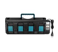 Chargeur de batterie 4 ports 3 A pour batterie Makita 18 V, chargeur de batterie DC18SF 14,4-18 V pour BL1850, BL1860B, BL1830B, BL1840B, remplacement pour chargeur DC18RC, DC18RD, DC18RA (prise
