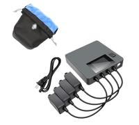 Chargeur de Batterie 6 en 1 à Affichage numérique, Compatible avec Les Drones DJI Mini 3/3 Pro/4 Pro. Chargeur de Batterie Intelligent et Rapide avec Port USB.(UK Plug and Blue)