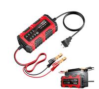Chargeur de batterie - 6 V/12 V - Charge de maintien automatique - Système de charge intelligent - Sortie 1,5 A - Solution de charge fiable pour voitures, camions, motos, bateaux, marins, entrepôts à