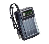 Chargeur de batterie AA AAA - Piles rechargeables | Chargeur USB AA AAA | Station de charge de batterie avec indicateur | Pour piles alcalines 1,5 V pour la maison, les voyages, le bureau