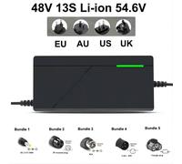 Chargeur de batterie au Lithium 12V 42V 54.6V 67.2V 84V 2A 3A 5A,3s 6s 7s 13s,chargeur de batterie Li-ion de haute qualité avec ventilateur 54.6V 13S Charger2A