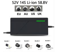 Chargeur de batterie au Lithium 12V 42V 54.6V 67.2V 84V 2A 3A 5A,3s 6s 7s 13s,chargeur de batterie Li-ion de haute qualité avec ventilateur 58.8V 14S Charger2A