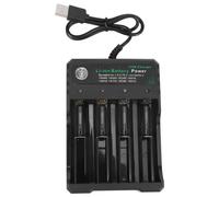 Chargeur de batterie au lithium 18650 4 emplacements 3,7 V, support de charge USB intelligent, lampe torche 14500