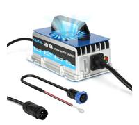 Chargeur de batterie au lithium 58,4 V 15 A pour batterie au lithium LiFePO4 48 V, chargeur de batterie LiFePO4 48 V pour activer et réparer la batterie à cycle profond, étanche IP67, pour voiturettes