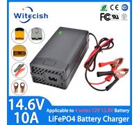 Chargeur de batterie au Lithium Lifepo4 12V 10A pour 4s 12V 12.8V 14.6V 10A chargeur rapide pour batterie au Lithium Phosphate de fer 14.6V10A Copper nose