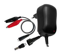 Chargeur de batterie au plomb hermétique 12 V 1 A avec fiche 5,5 x 2,1 mm et connecteurs crocodile - Extracell