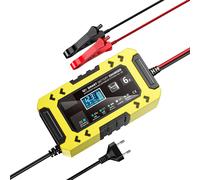 Chargeur de batterie automatique à bascule, 12V 6A, mainteneur de batterie intelligent, désulfateur avec compensation de température pour les batteries de voiture, de moto, de camion et de tondeuse