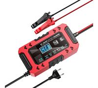 Chargeur de batterie automatique à bascule, 12V 6A, mainteneur de batterie intelligent, désulfateur avec compensation de température pour les batteries de voiture, de moto, de camion et de tondeuse