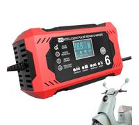 Chargeur de batterie automobile, chargeur de batterie de voiture 12 V - Désulfatateur automatique de batterie 6A | Mainteneur portatif de batterie d'affichage d'affichage à cristaux liquides pour la t