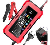 Chargeur de Batterie Automobile - Chargeur d'entretien Lent 12V pour Auto - Mainteneur Automobile à Charge Rapide pour Voyages Usage Entretien Quotidien Camping-Car Moto et Camion