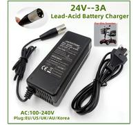 Chargeur de batterie Chargeur de batterie au plomb pour scooter électrique et fauteuil roulant 24v 3a- EU[B7096212]