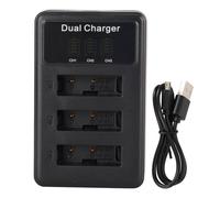 Chargeur de batterie d'appareil photo NP-BX1 - Chargeur triple avec affichage, compatible avec Sony ZV1, RX100M7, RX1R, WX350, HX90, etc.