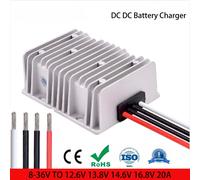 Chargeur de batterie DC 8-36V 12V 24V à DC 12.6V 13.8V 14.6V 16.8V 20A, courant Constant pour Batteries Lithium-plomb-acide Lifepo4 12.6V 10A Charger