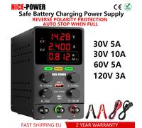 Chargeur de batterie de laboratoire réglable professionnel, alimentation CC, 30V, 60V, 120V, sortie OCP, 12V, 10A, chargeur de véhicule électrique alimentatore da banco alimentatore 12v Protection 120
