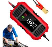 Chargeur de Batterie de Moto,Chargeur de Moto | Mainteneur de Batterie de Chargeur Automobile,Chargeur d'entretien pour, de de Voiture Intelligent avec Affichage numérique