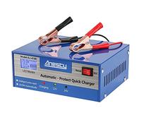 Chargeur de batterie de voiture, 12 V/24 V, unité de chargement automatique de batterie de voiture, moniteur intelligent, chargeur de batterie avec écran LED, idéal pour divers véhicules, camionnettes