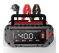 Chargeur de batterie de voiture 40A 6V/12V/24V - Haisito Chargeur intelligent avec écran LCD, soignant de batterie, charge de maintien et désulfatation pour AGM, lithium, LiFePO4, plomb-acide (moto