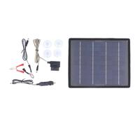 Chargeur de batterie de voiture à panneau solaire, chargeur de panneau solaire antiperte de batterie avec fiche OBD, câble de serrage, allume-cigare