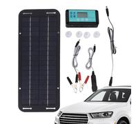 Chargeur De Batterie De Voiture À Panneau Solaire - Mainteneur De Charge Solaire Portable Et Étanche 20W 12V/24V | Kit De Charge De Panneau | Pour Voiture, Moto, Camion, Tracteur, Motoneige, Camping-c