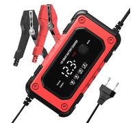 Chargeur De Batterie De Voiture | Chargeur De Batterie 12V 6A Intelligent | Affichage LCD Automatique Dessulfateur | Usage Stationnaire Routage Maritime Extérieur Garage