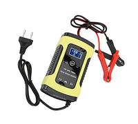 Chargeur de Batterie de Voiture, Chargeur de Batterie de Voiture 12V 6A Affichage LCD Numérique Automatique Universel pour Moto Automobile 4-100Ah 100-240V(Norme européenne)