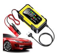 Chargeur de Batterie de Voiture | Chargeur de Batterie Véhicule 12V 7A - Gadget de Charge avec Écran LCD Couleur pour Automobile Camion Moto Bateau Maritime Extérieur Garage