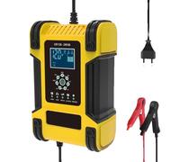 Chargeur de batterie de voiture, compatibilité universelle, support intelligent, prise UE jaune