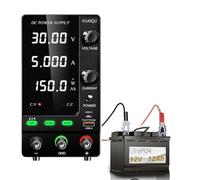 Chargeur de batterie dernière génération, alimentation CC réglable 30 V 10 A, 60, 120 3 A, protection contre les surintensités, bouton réglage, sortie courant préréglée, USB-C/A(New Upgrade 30V10A)
