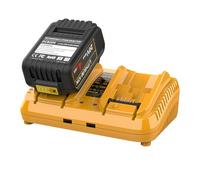 Chargeur de batterie double port de rechange pour batteries lithium-ion Dewalt 12 V/20 V, indicateur de charge rapide et intelligent à 2 ports, compatible avec DCB201, 202, 203, 204