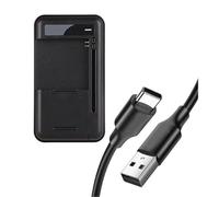 Chargeur de batterie externe universel à charge rapide avec indicateur LED pour batteries d'appareils photo mobiles et numériques avec connecteurs latéraux d'entrée de type C