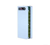 Chargeur de batterie facilement transportable avec fonctions d'utilisation, y compris un design amovible et des options de sortie double (blanc)