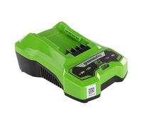 Greenworks TOOLS Chargeur de batterie 24V 2A pour G24B2 & G24B4 – Montage mural, LED, Garantie 3 ans