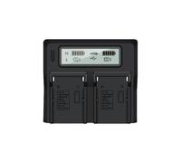 Chargeur de batterie haute capacité, chargeur rapide double LCD avec large compatibilité pour les séries Sony NP-F550, F970, BP, U30, U60 et U90,