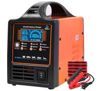 Chargeur de batterie intelligent 12 V/24 V, chargeur automatique 0-15 A avec mode de réparation de désulfatation, pour batteries AGM à cycle profond dans voiture, camion, bateau, moto, camping-car