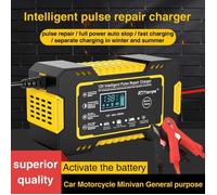 Chargeur de Batterie Intelligent EU 12V 6A pour Voiture Moto Camion