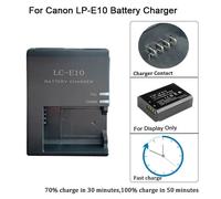 Chargeur de batterie LC-E10C LC-E10/E pour LP-E10 IL LP E10 pour EOS 1100D sous D 1300D,Kd'appareils X50,Rebel T3 Camera - Type EU PLUG