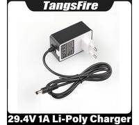 Chargeur de batterie Li-ion 29.4V 1A 18650, pour vélo électrique 24V 25.2V 25.9V, chargeur de batterie au Lithium polymère, adaptateur de haute qualité